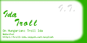 ida troll business card